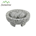 Molcajete Mörser und Pistill aus 100% natürlichem Granit